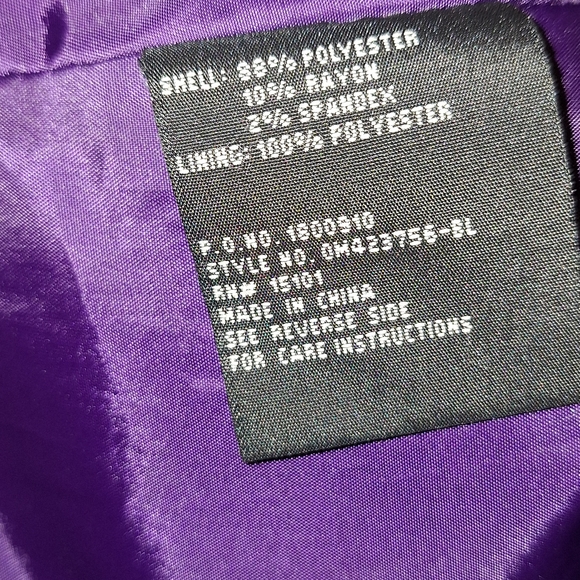 1 Madison Purple Peacoat Coat W/ Detachable Hood / XL - Picture 9 of 10